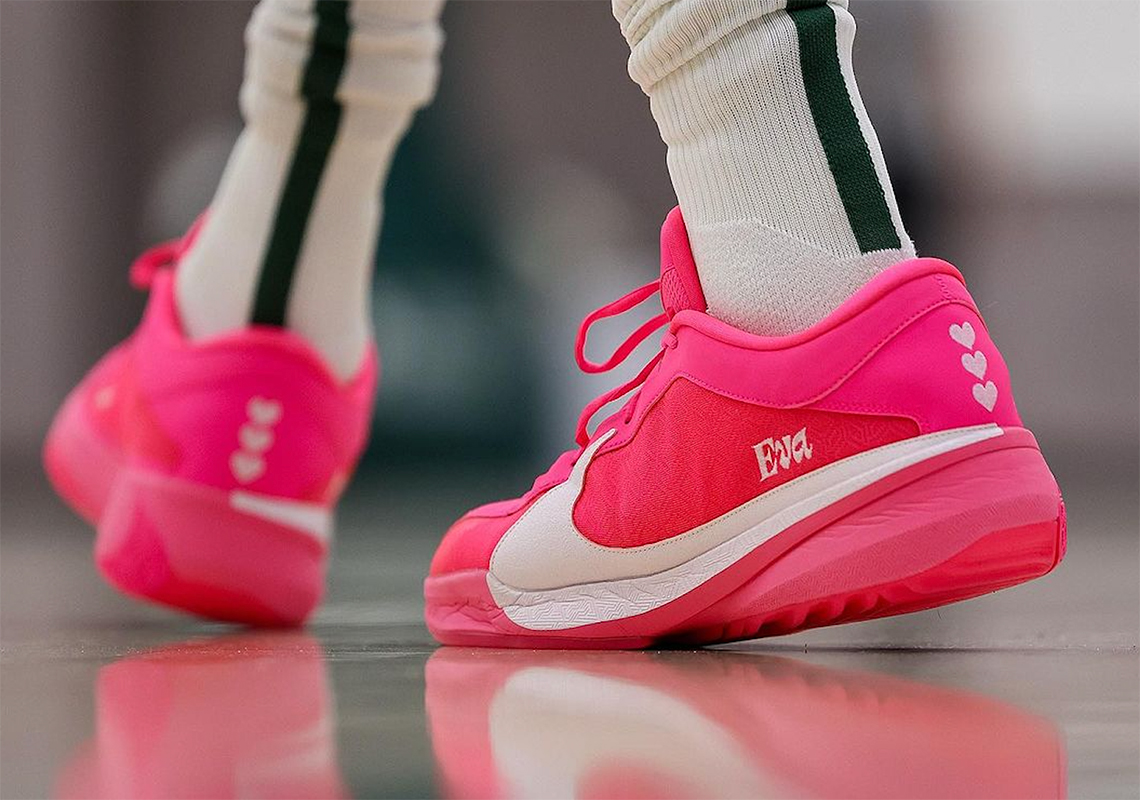 Giannis Antetokounmpo's Nike Zoom Freak 5 PE Honors The Birth Of His Daughter Eva