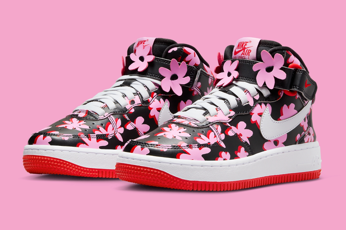 Flowers Bloom On This Kid’s Nike Air Force 1 Mid Ahead Of Spring 2024