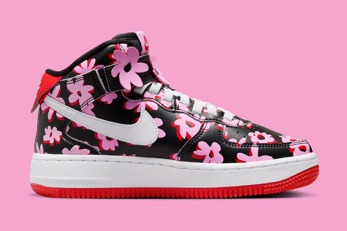 Kids Nike Air Force 1 Mid Flowers 2024 8