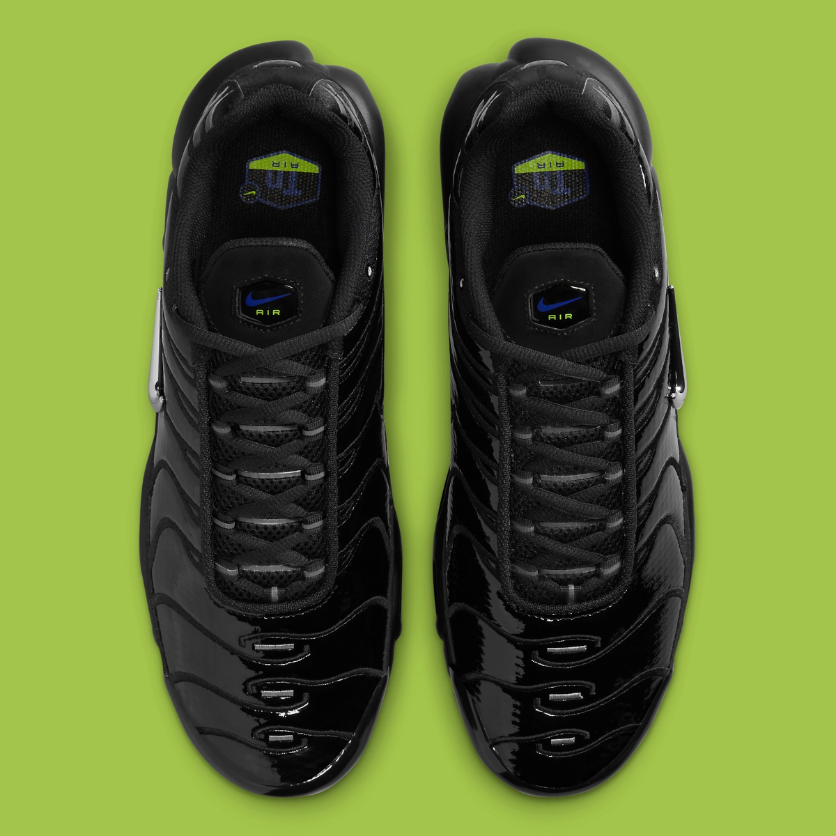 Kids Nike Air Max Plus Black Lime Green 06
