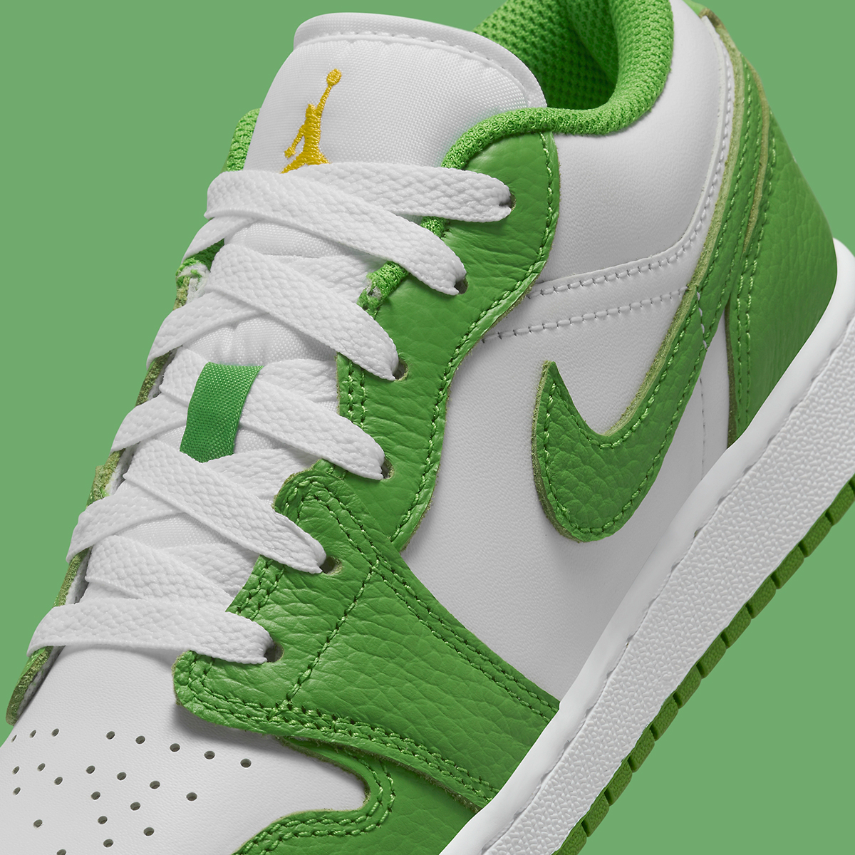 Air Jordan 1 Low Gs Green Yellow 7