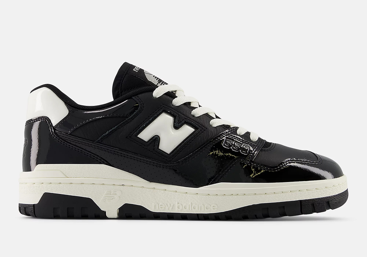 New Balance 550 Patent Leather Black White Bb550kyg 6