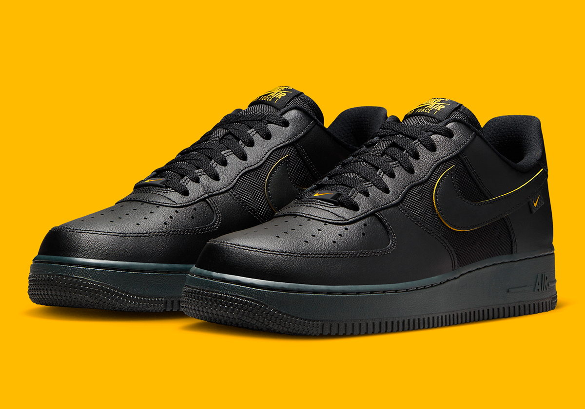 Nike Air Force 1 Low Black University Gold Dark Smoke Grey Fz4617 001 6