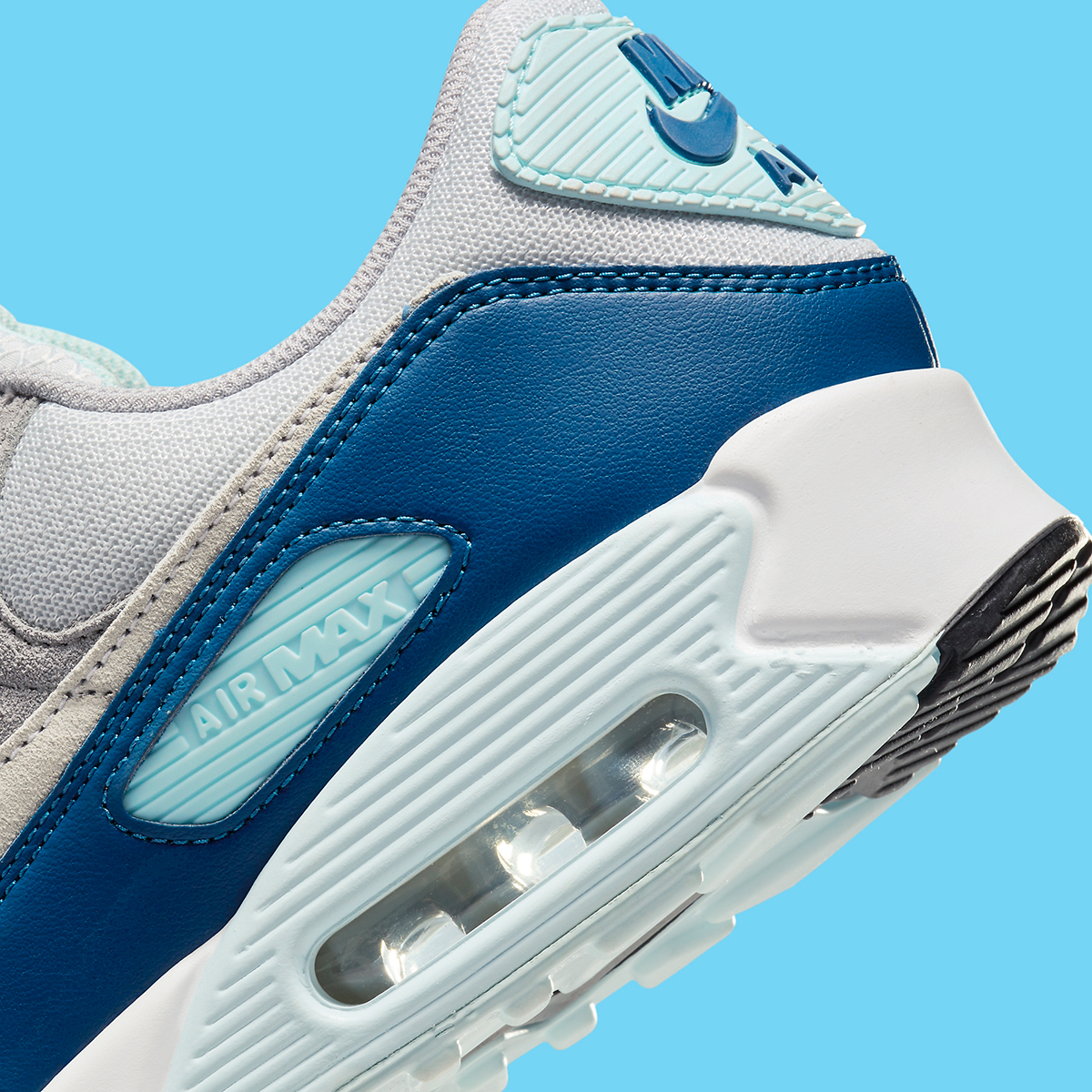 Nike Air Max 90 Pure Platinum Glacier Blue Fn6958 001 5