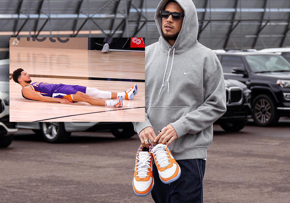 Devin Booker's Latest Nike Book 1 PE Inspired By His Kobe 5s From His Iconic Pose