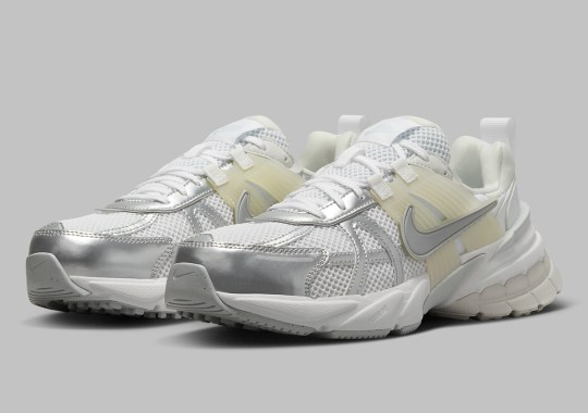 The Latest V2K Run Sneaker Boasts Metallic Silver Shine