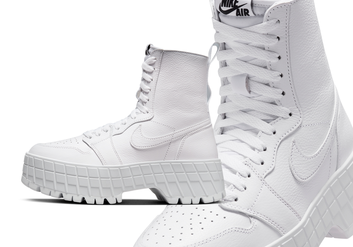 "Triple White" Adorns The Air Jordan 1 Brooklyn