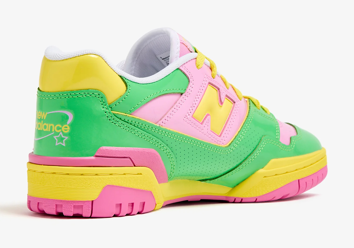 New Balance 550 Patent Green Yellow Pink Bb550yka 3
