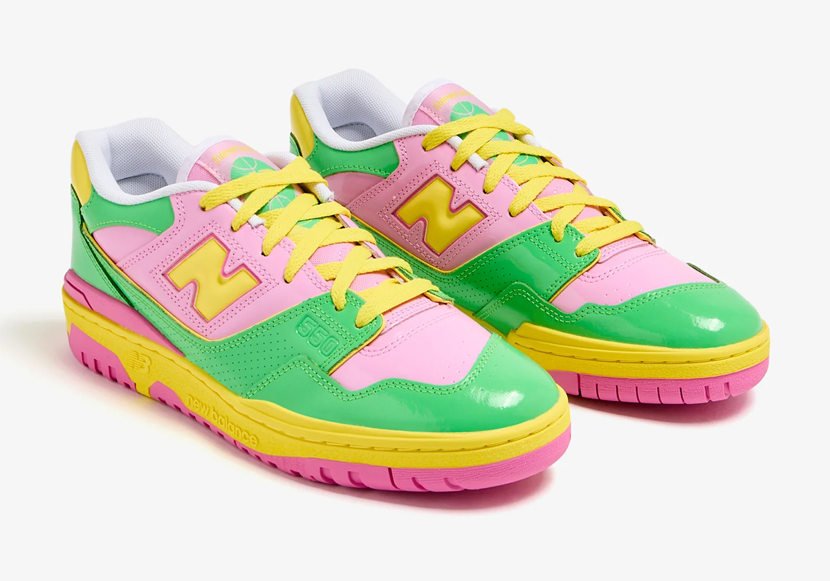 New Balance 550 Patent Green Yellow Pink Bb550yka 4