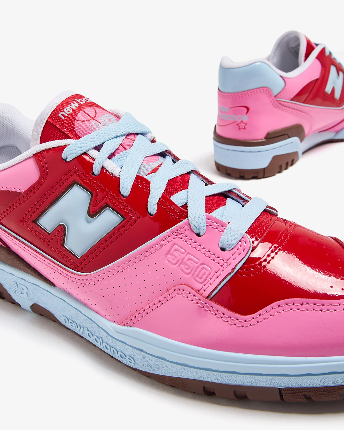 New Balance 550 Patent Pink Red Bb550ykc 3