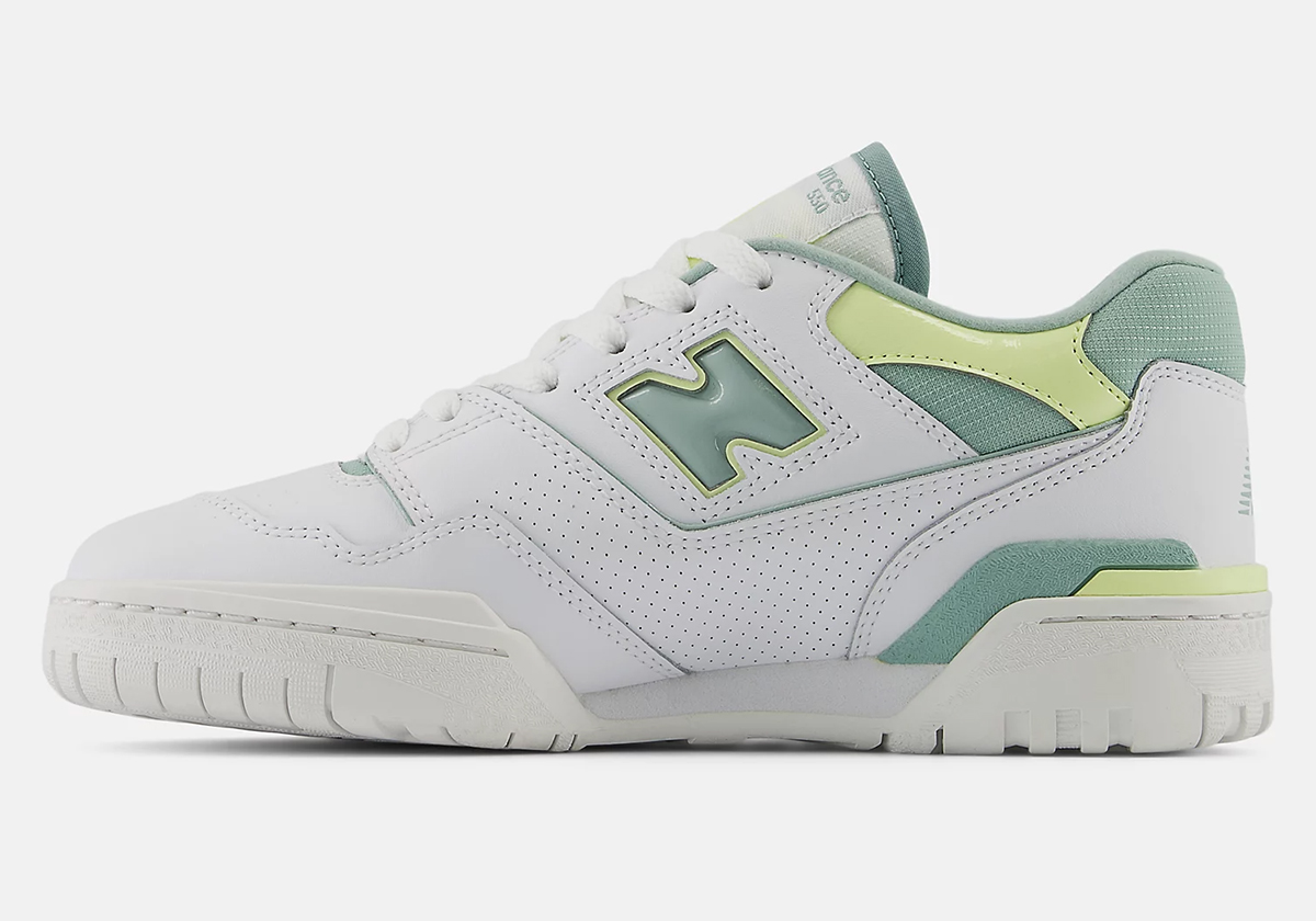 New Balance 550 Womens White Salt Marsh Limelight Bbw550eb 3