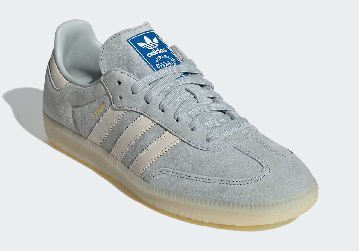 The adidas Samba "Wonder Silver" Comes With A Suede Upper