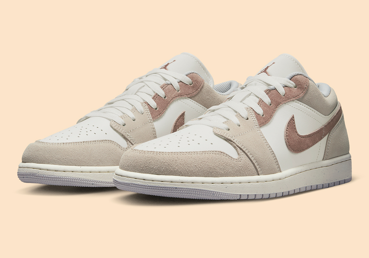 Suede Overlays Brush Up The Air Jordan 1 Low "Light Bone"