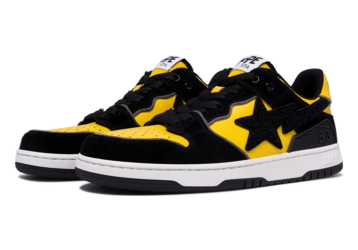 Bape Sk8 Sta College Varsity Jacket Black Yellow 2