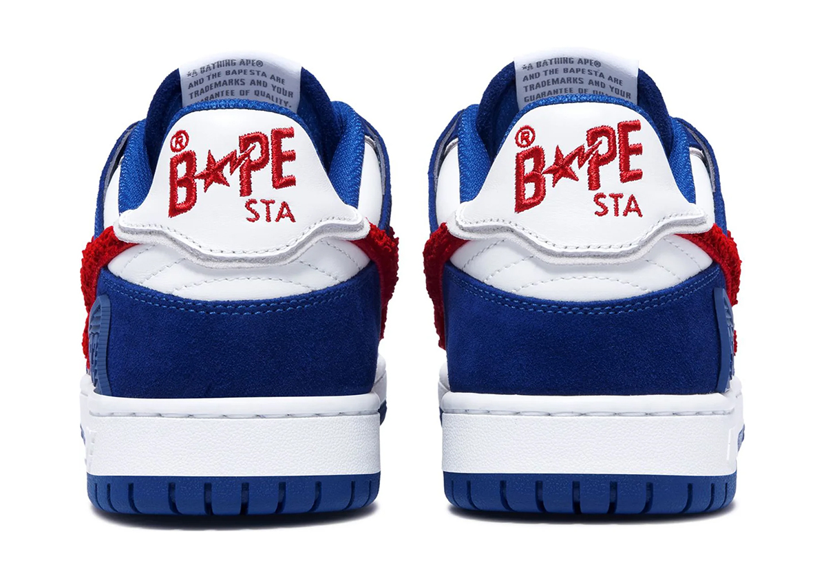 Bape Sk8 Sta College Varsity Jacket Royal Blue Red 1