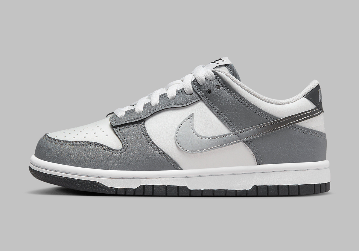 Nike Dunk Low Gs Grey Gradient Swoosh Hm9617 001 4