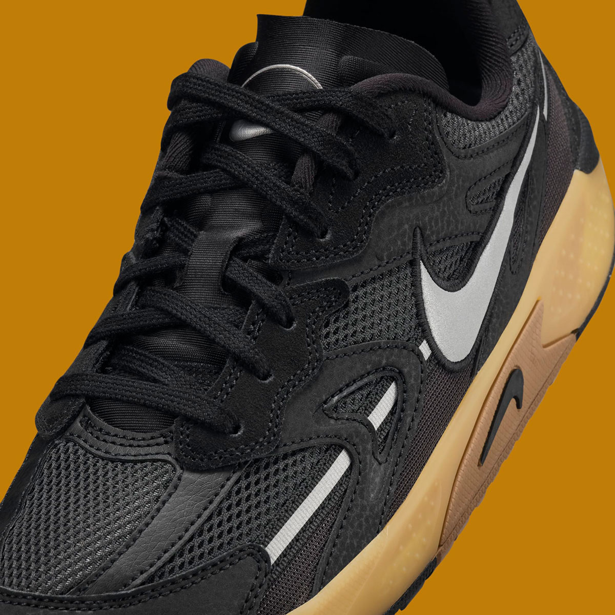Nike Jam Breakdancing Shoe Black Metallic Silver Gum Light Brown Gum Medium Brown Fn0314 002 2