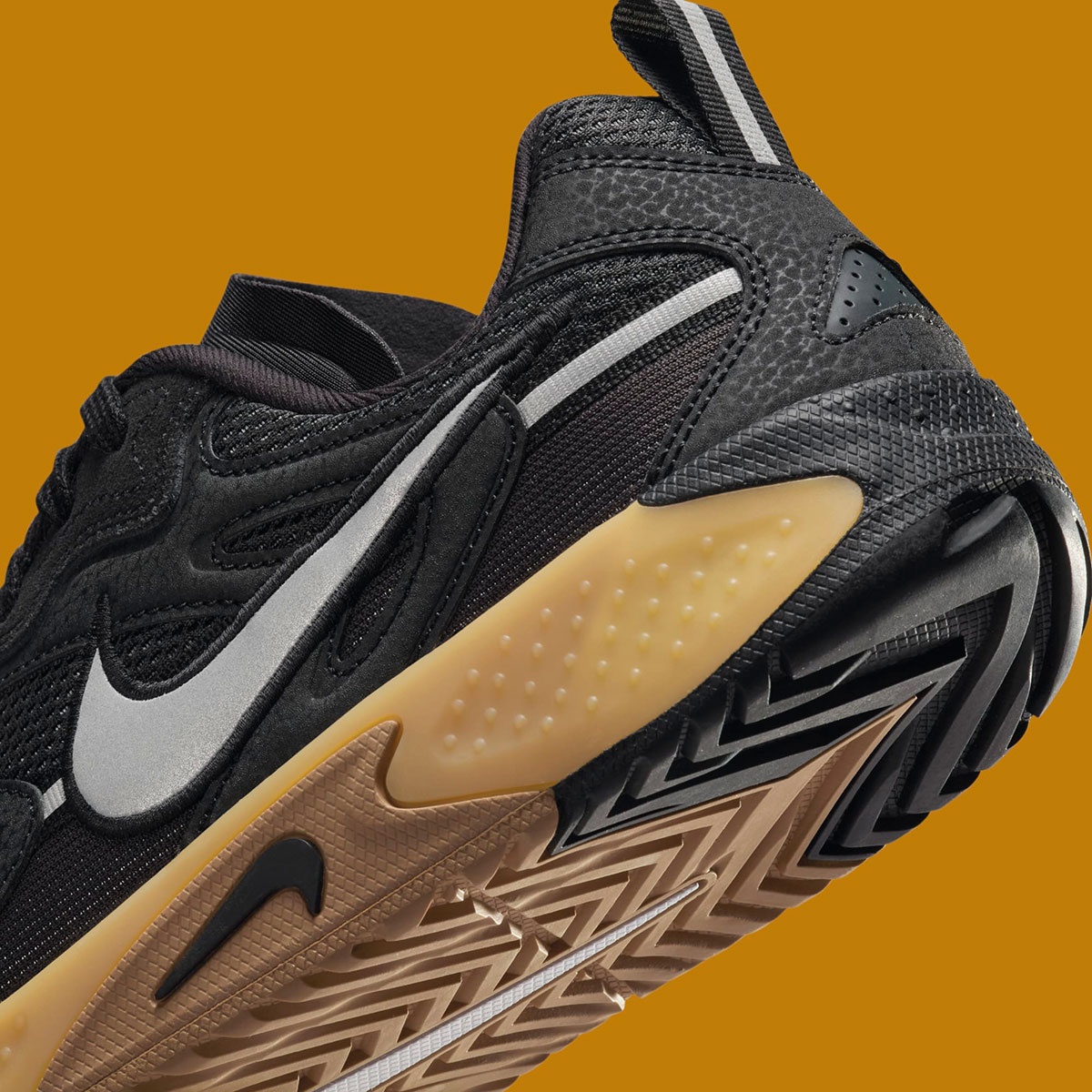 Nike Jam Breakdancing Shoe Black Metallic Silver Gum Light Brown Gum Medium Brown Fn0314 002 8