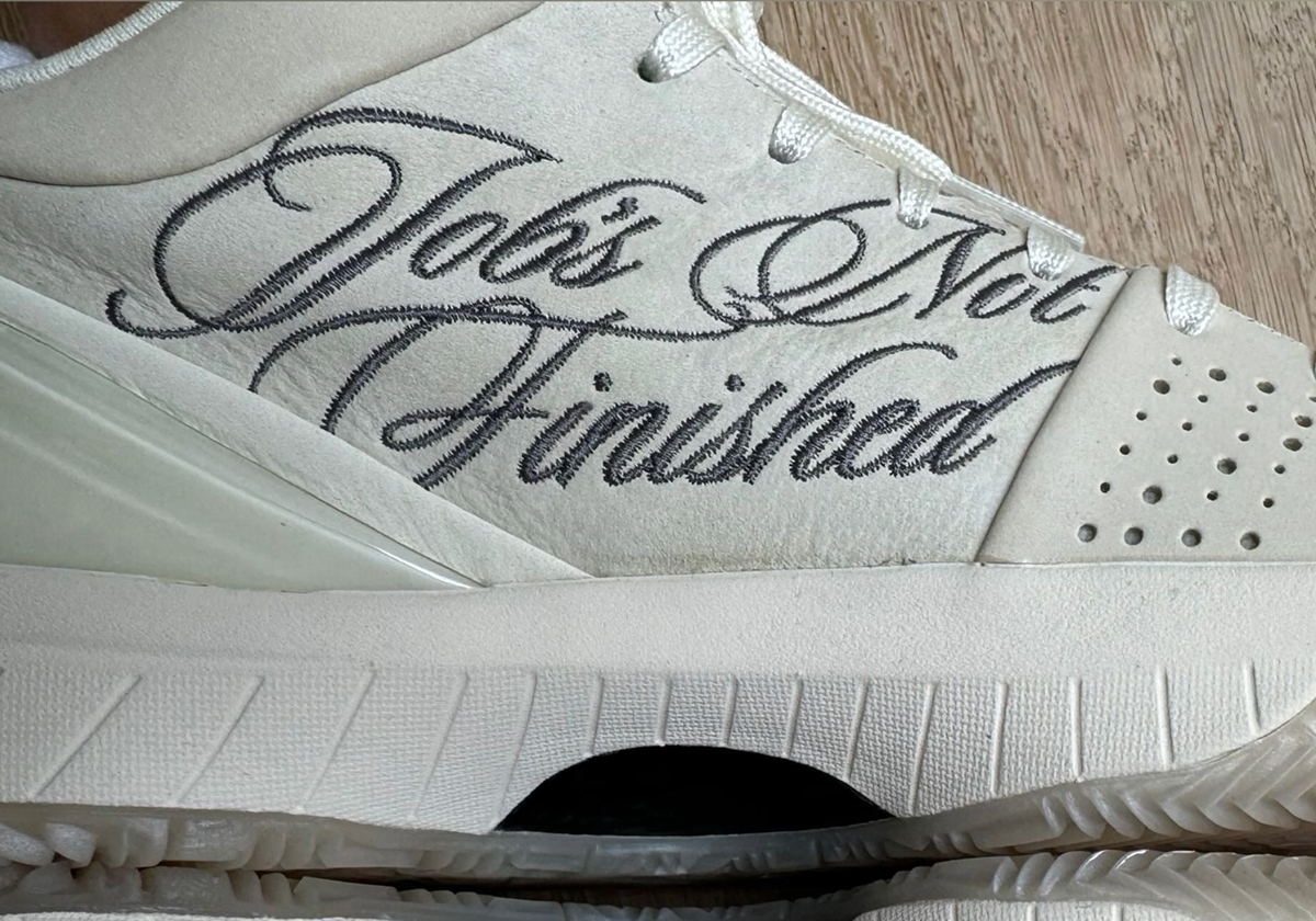 Kobe Bryant's Epic "Job's Not Finished" Quote Immortalized On The Nike Kobe 4 Protro