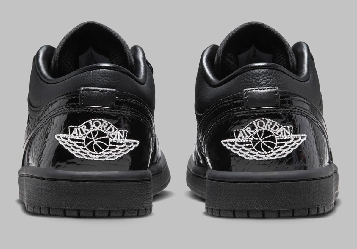 Air Jordan 1 Low Black Patent Chrome Jumpman Hj7743 010 10