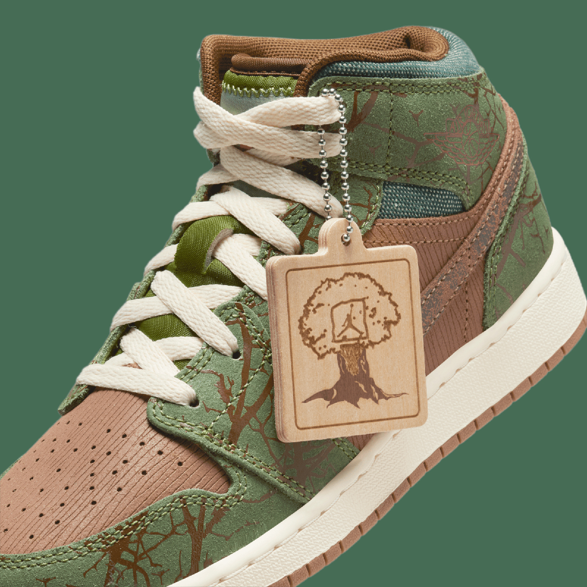 Air Jordan 1 Mid Gs Sneaker School Treeline Fq8101 200 1