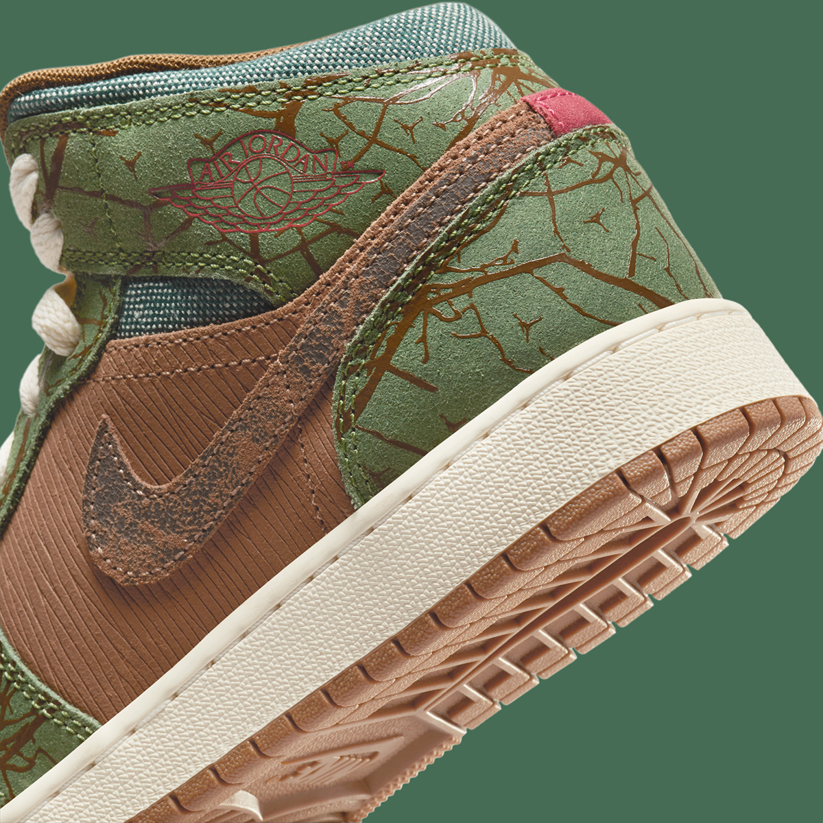 Air Jordan 1 Mid Gs Sneaker School Treeline Fq8101 200 13