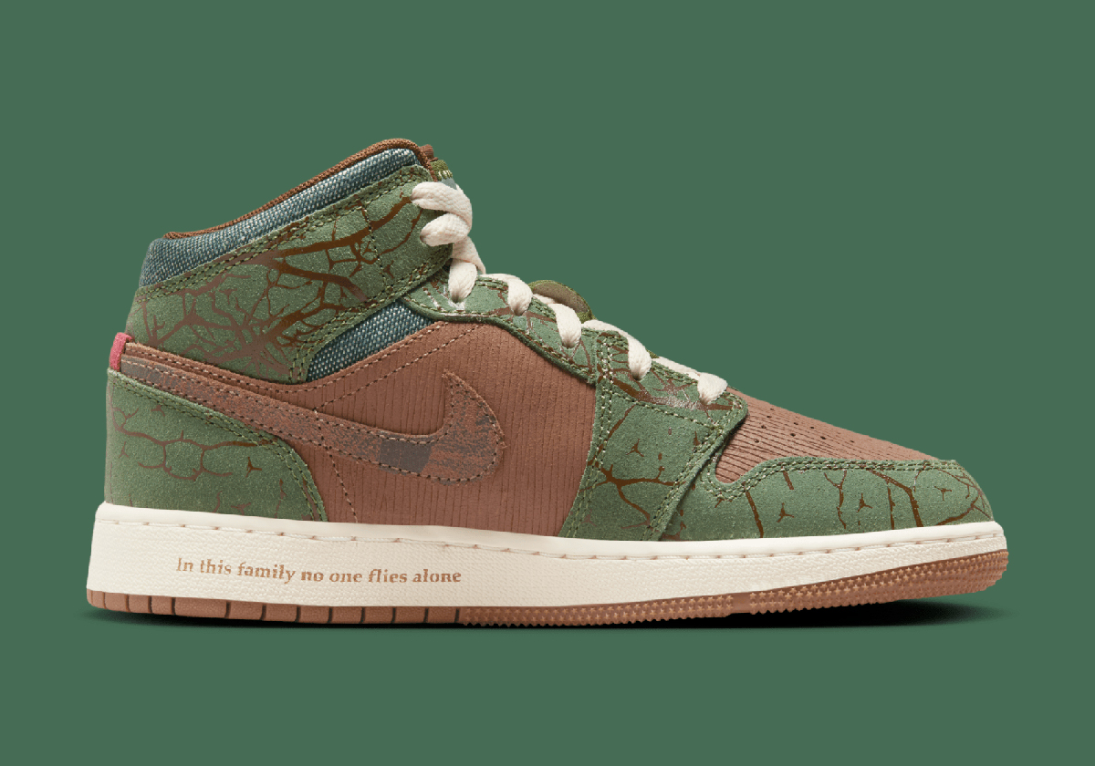 Air Jordan 1 Mid Gs Sneaker School Treeline Fq8101 200 3