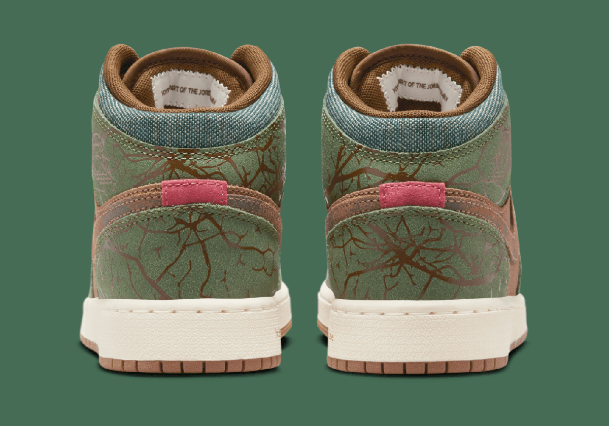 Air Jordan 1 Mid Gs Sneaker School Treeline Fq8101 200 6