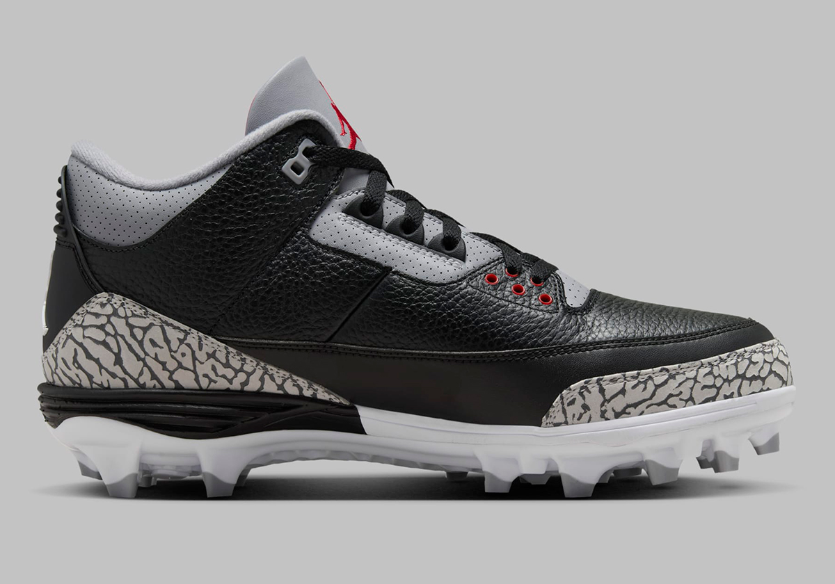 Air Jordan 3 Black Cement Cleats Fz8626 001 7