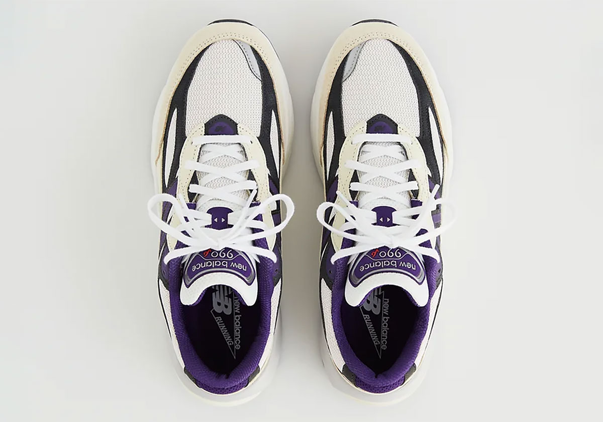 New Balance 990v6 Made In Usa White Black Plum U990wb6 4