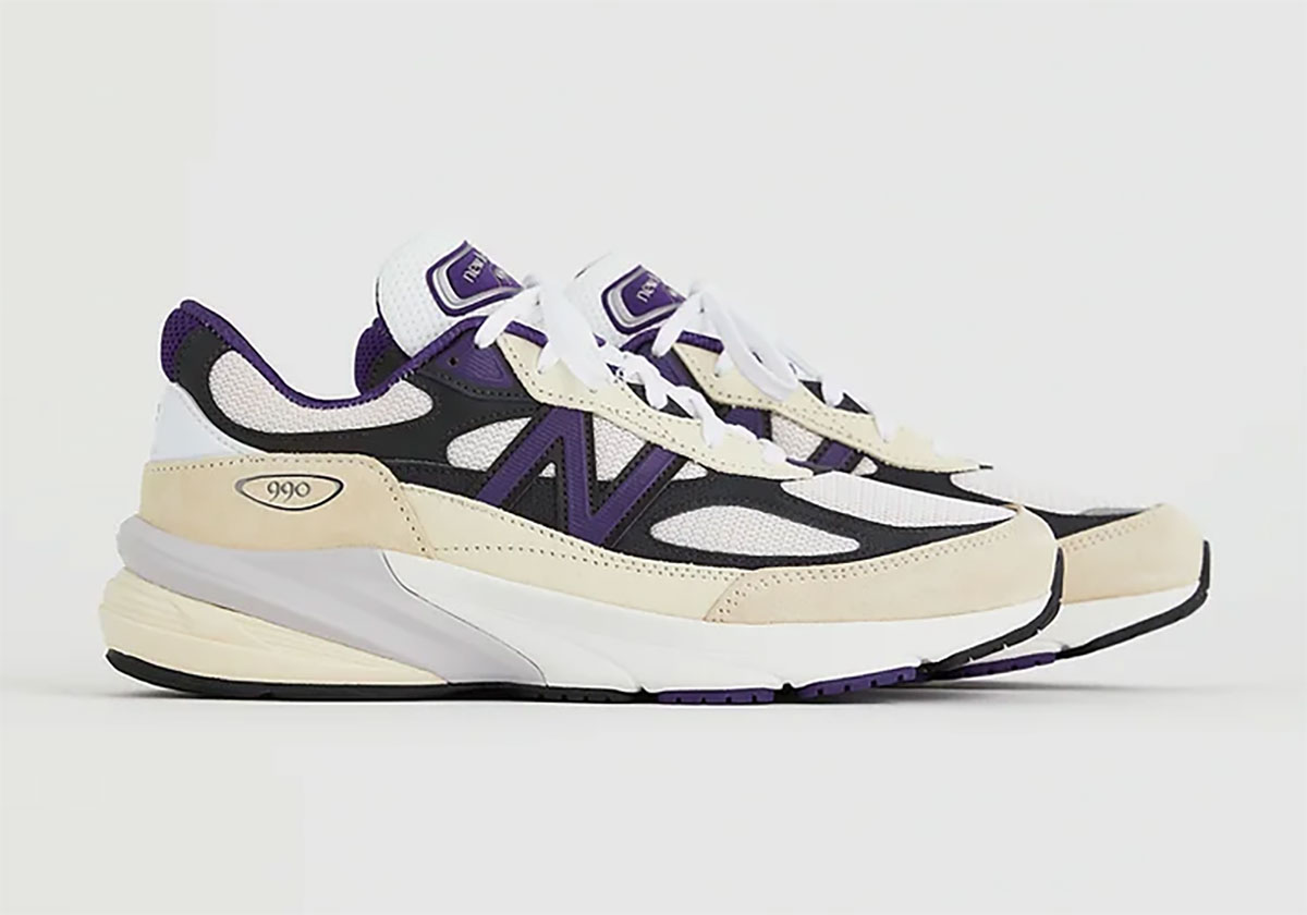 New Balance 990v6 Made In Usa White Black Plum U990wb6 5