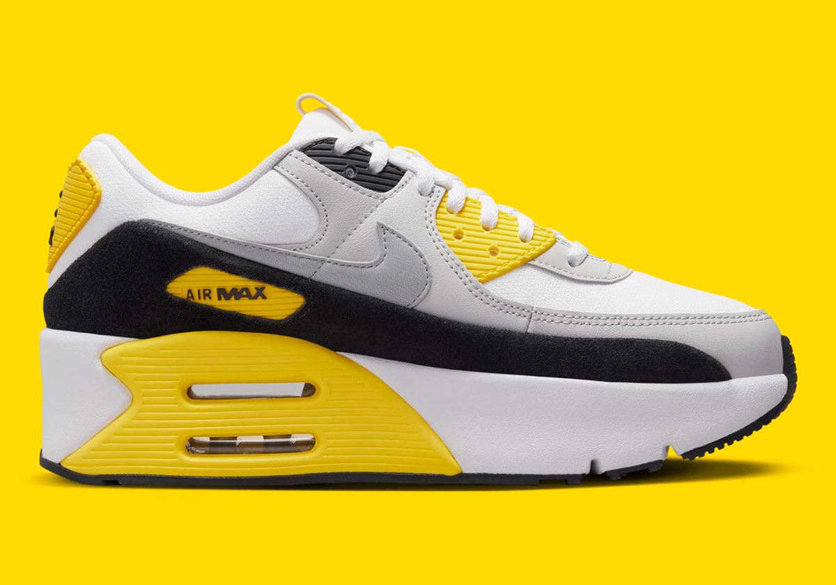 Nike Air Max 90 Lv8 Grey Black Yellow Fd4328 105 2