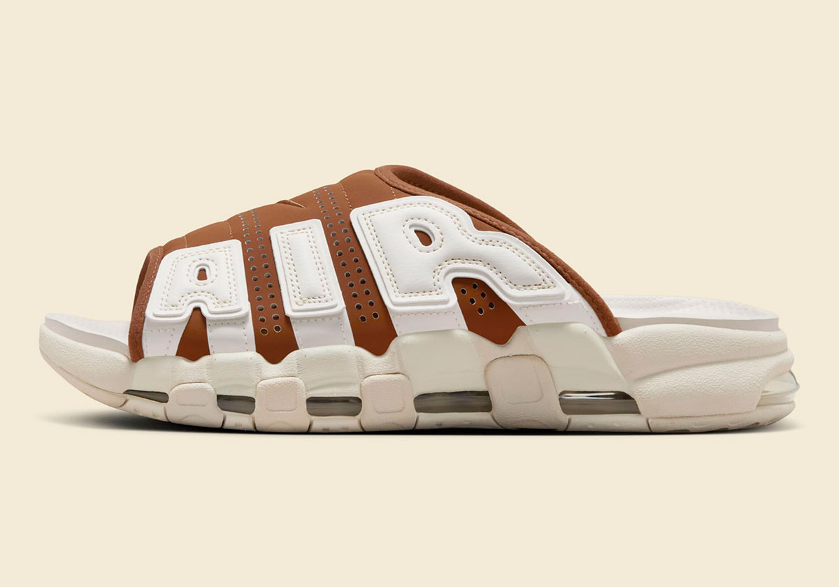 Nike Air More Uptempo Slide Brown Sail Fq8700 200 1
