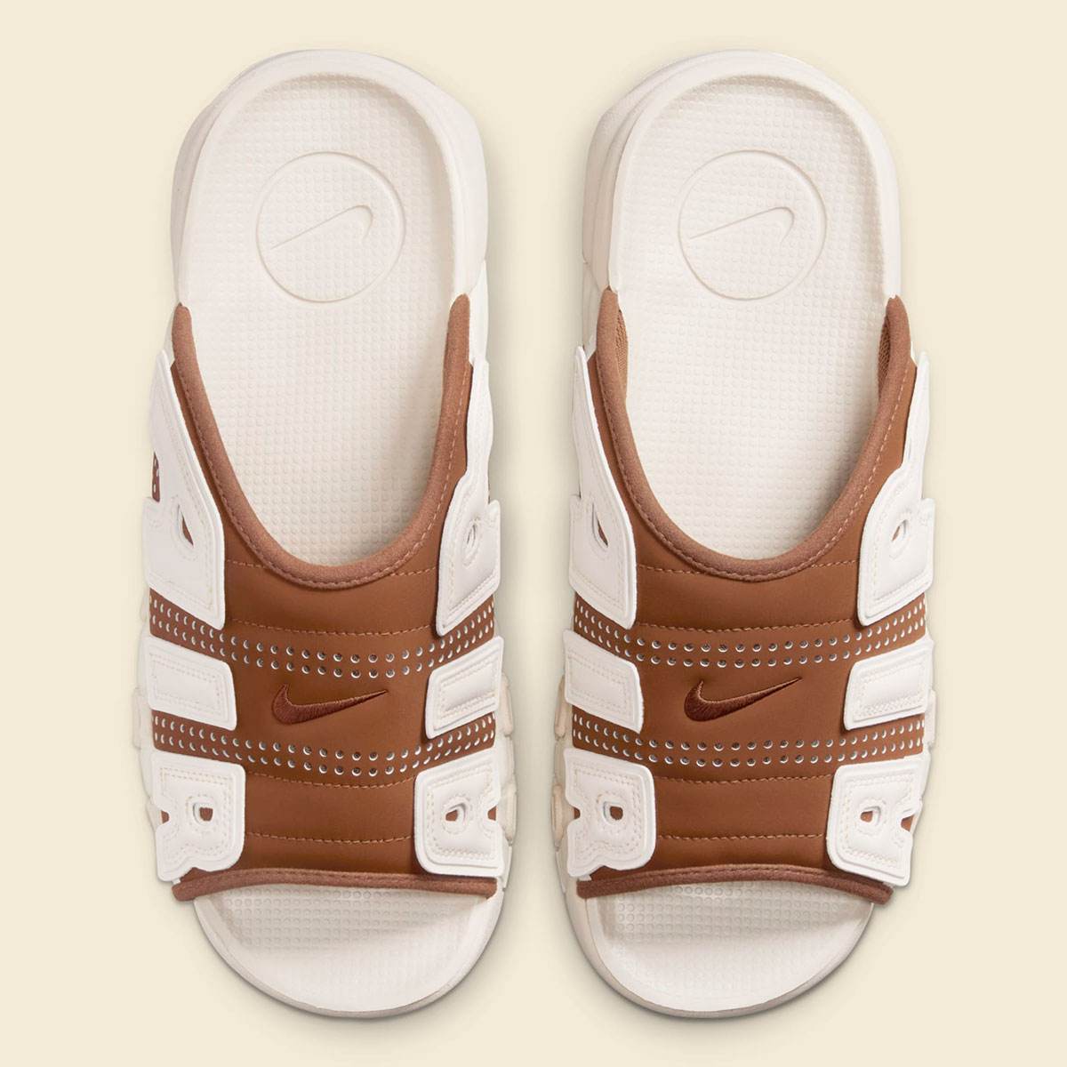 Nike Air More Uptempo Slide Brown Sail Fq8700 200 3