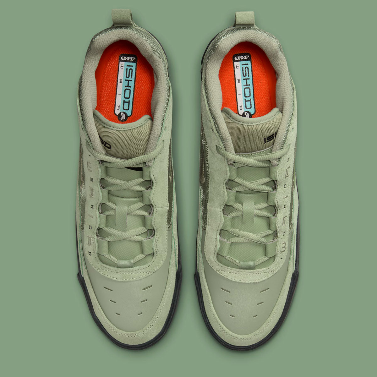 Nike Sb Ishod Oil Green Safety Orange Black Fb2393 300 5