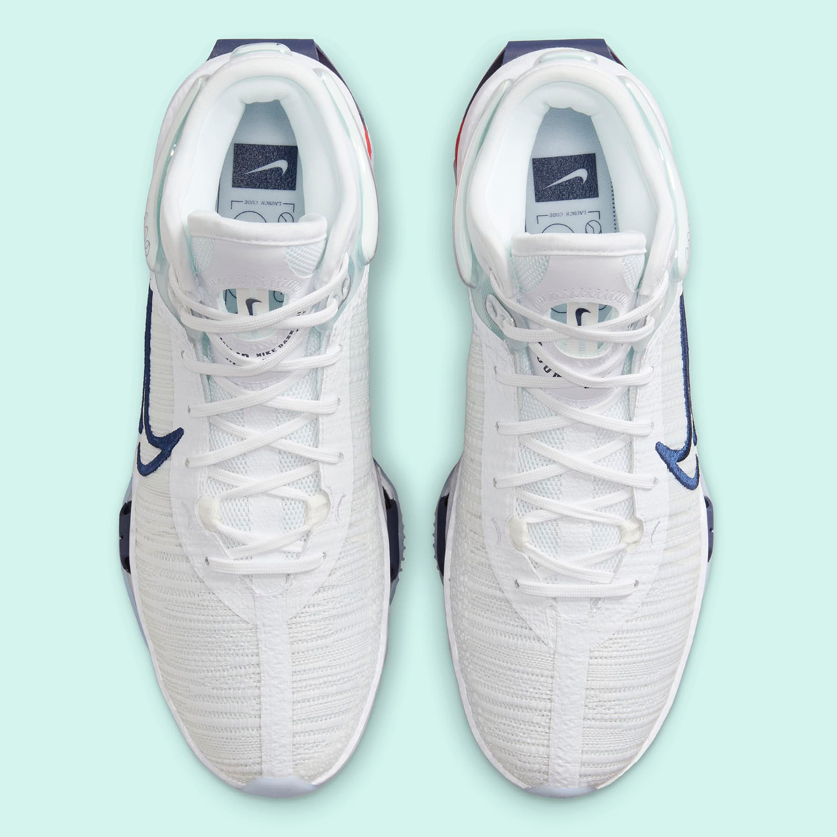 Nike Zoom Gt Jump 2 White Midnight Navy University Red Dj9431 100 6