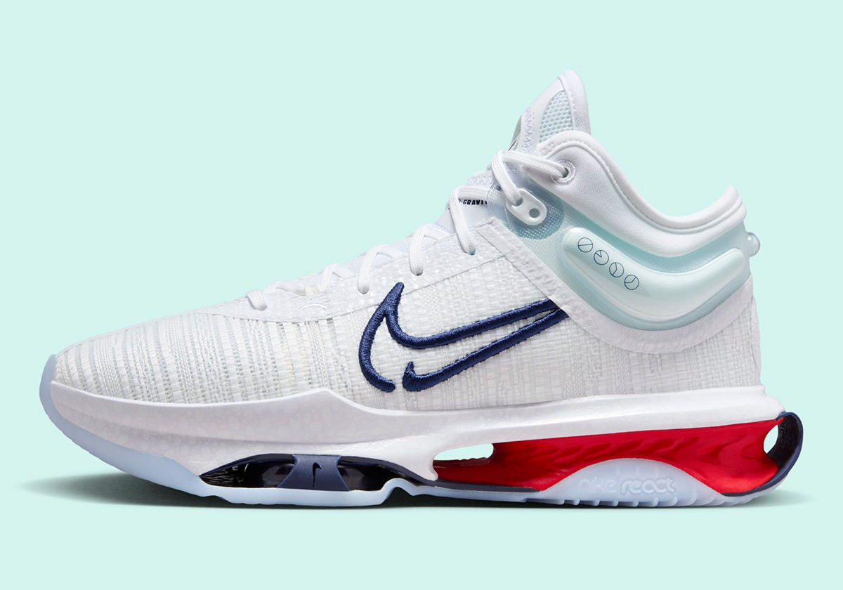 Nike Zoom Gt Jump 2 White Midnight Navy University Red Dj9431 100 9