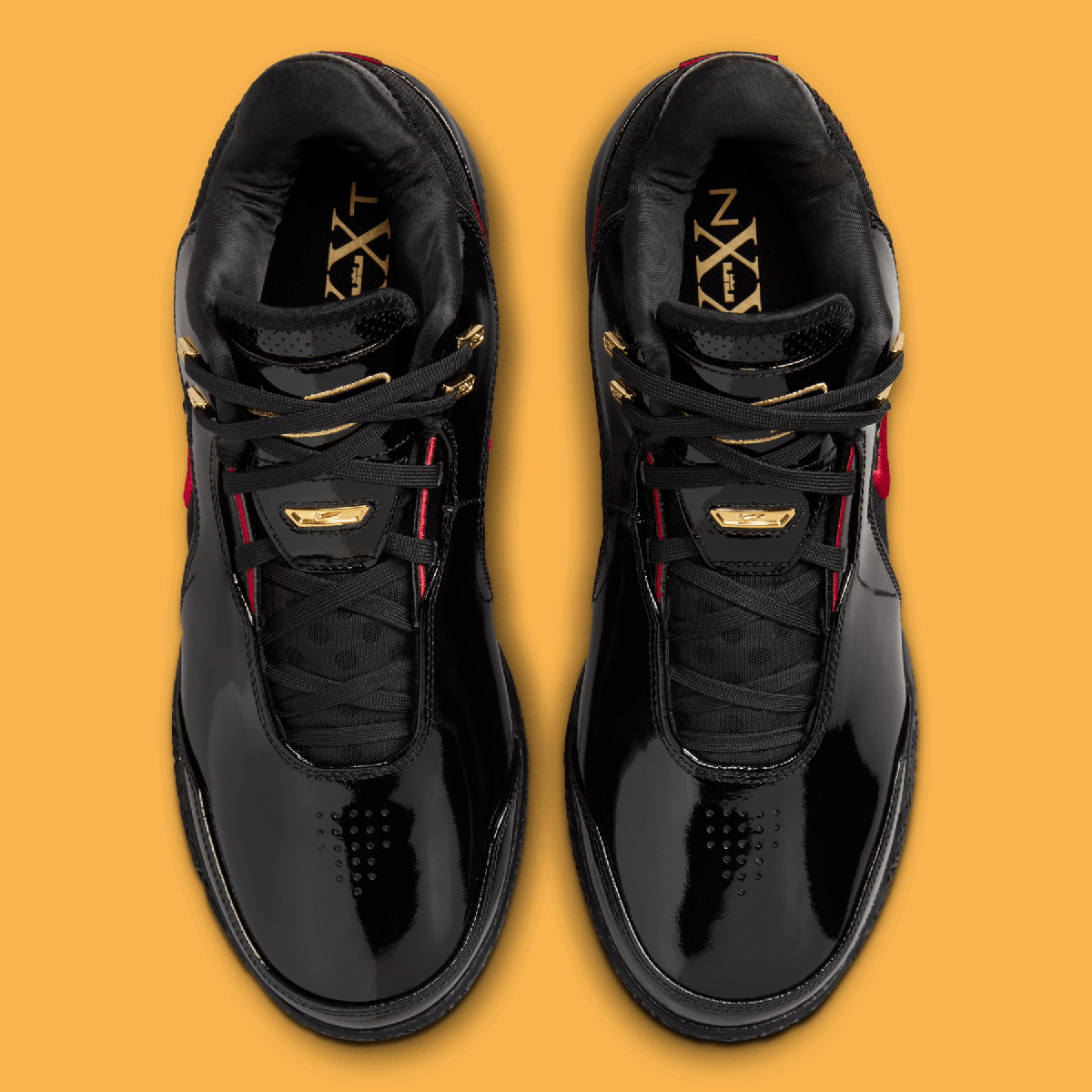 Nike Zoom Lebron Nxxt Gen Ampd Black Metallic Gold University Red Fj1566 001 1