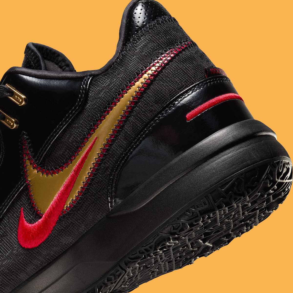 Nike Zoom Lebron Nxxt Gen Ampd Black Metallic Gold University Red Fj1566 001 2
