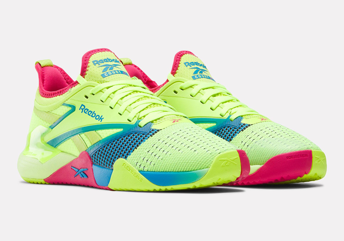 Reebok Nano Court Pickleball Citron Blue Red