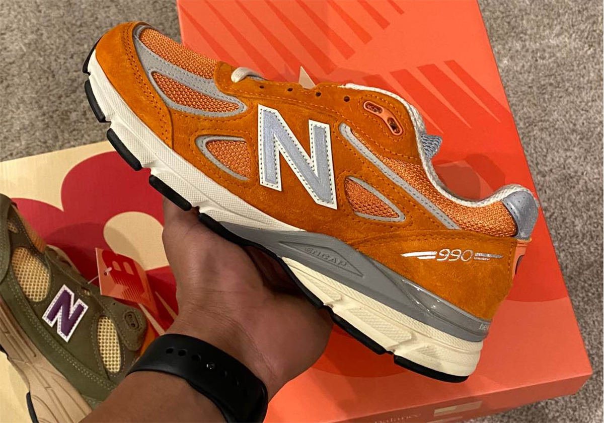 Aime Leon Dore x New Balance 990v4 Releasing Fall 2024 In Orange Suede