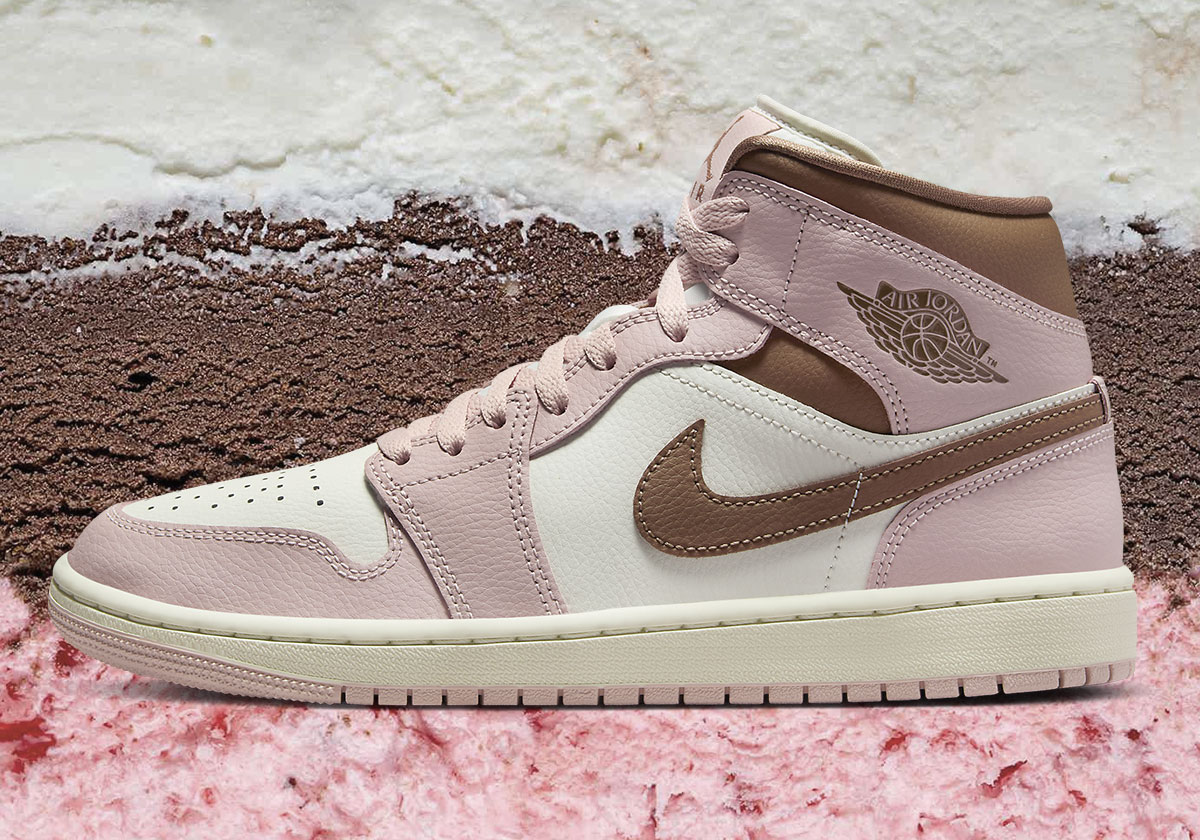 The Air Jordan 1 Mid Feasts On A “Neapolitan” Colorway