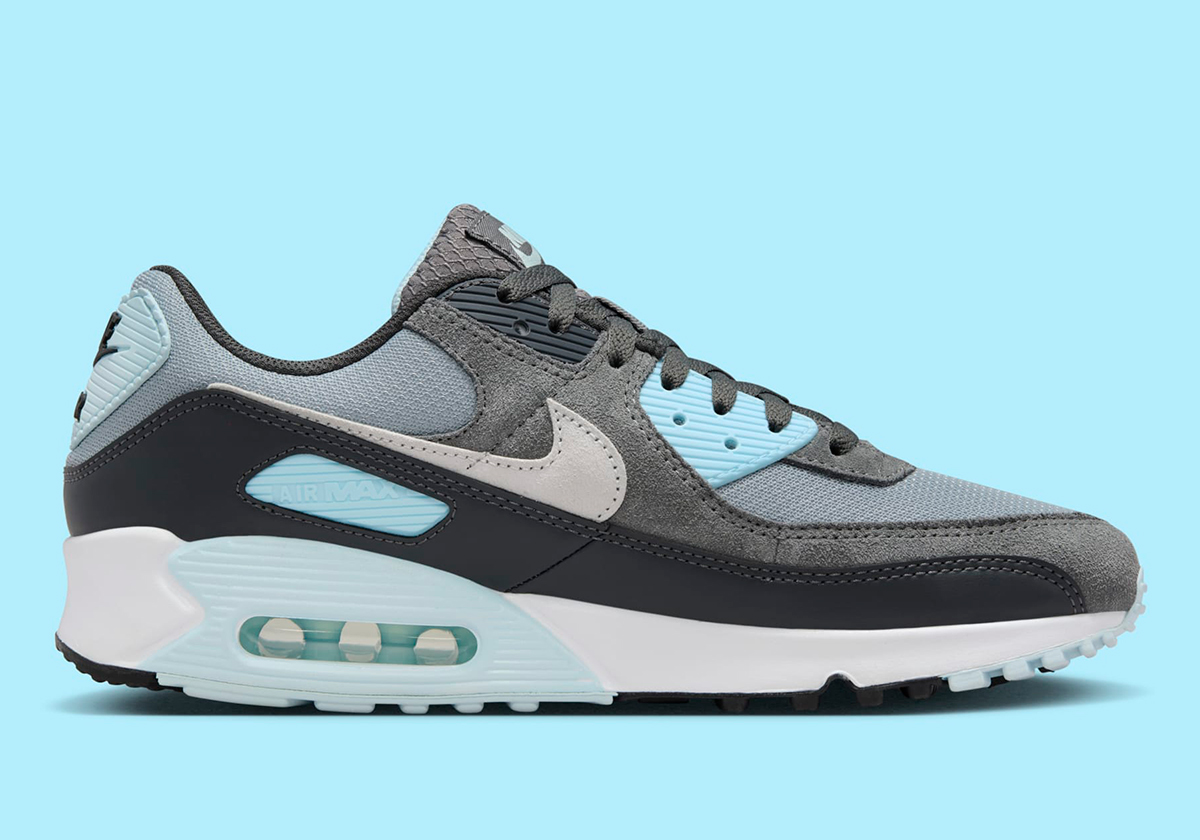 Nike Air Max 90 Grey Black Glacier Blue Dm0029 009 7