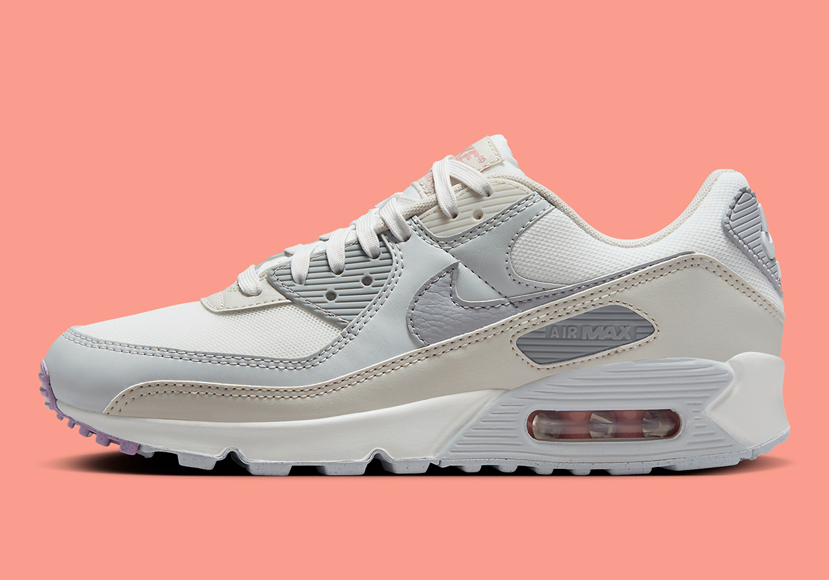 Nike Air Max 90 Womens Light Bone Light Violet Dh8010 107 3