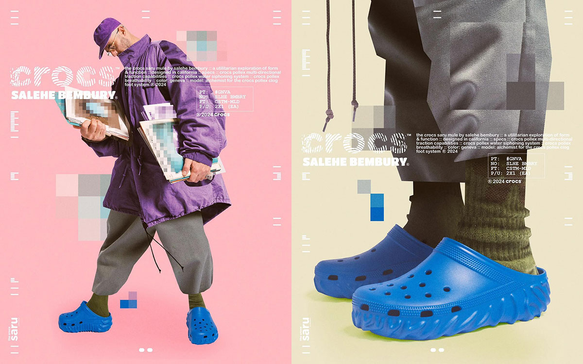 Salehe Bembury Crocs Saru Mule Geneva Blue 2