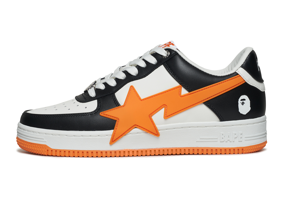 A Bathing Ape Bapesta Os Oversized Black Orange 2