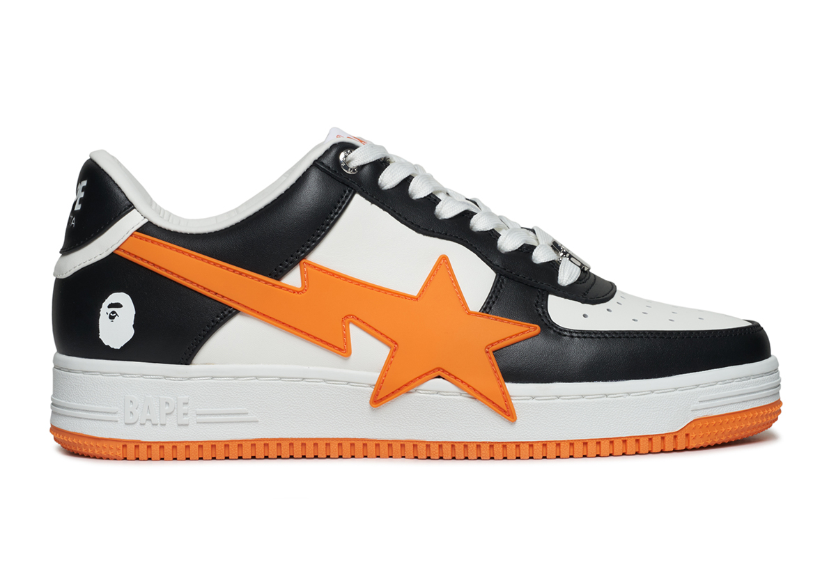 A Bathing Ape Bapesta Os Oversized Black Orange 3
