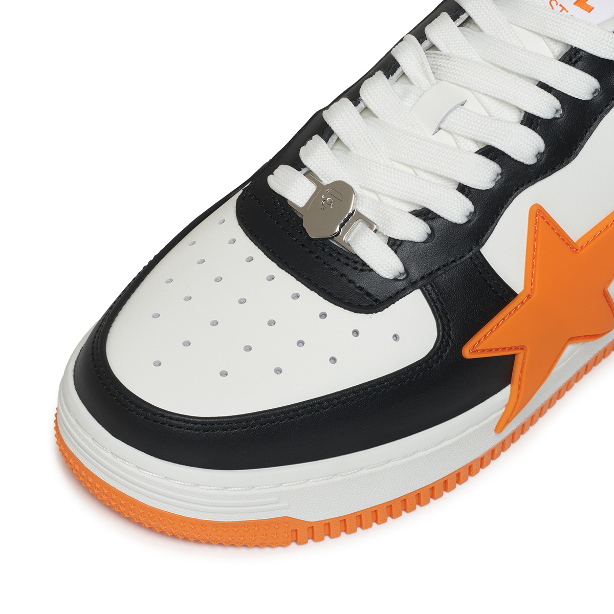 A Bathing Ape Bapesta Os Oversized Black Orange 5