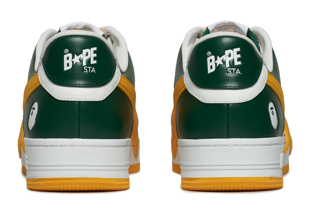 A Bathing Ape Bapesta Os Oversized Green Yellow 5
