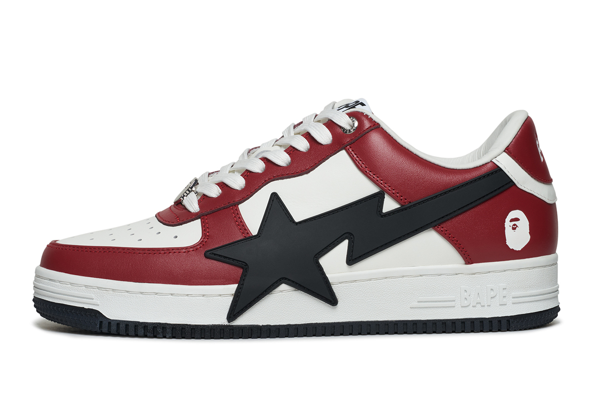 A Bathing Ape Bapesta Os Oversized Red Black 3